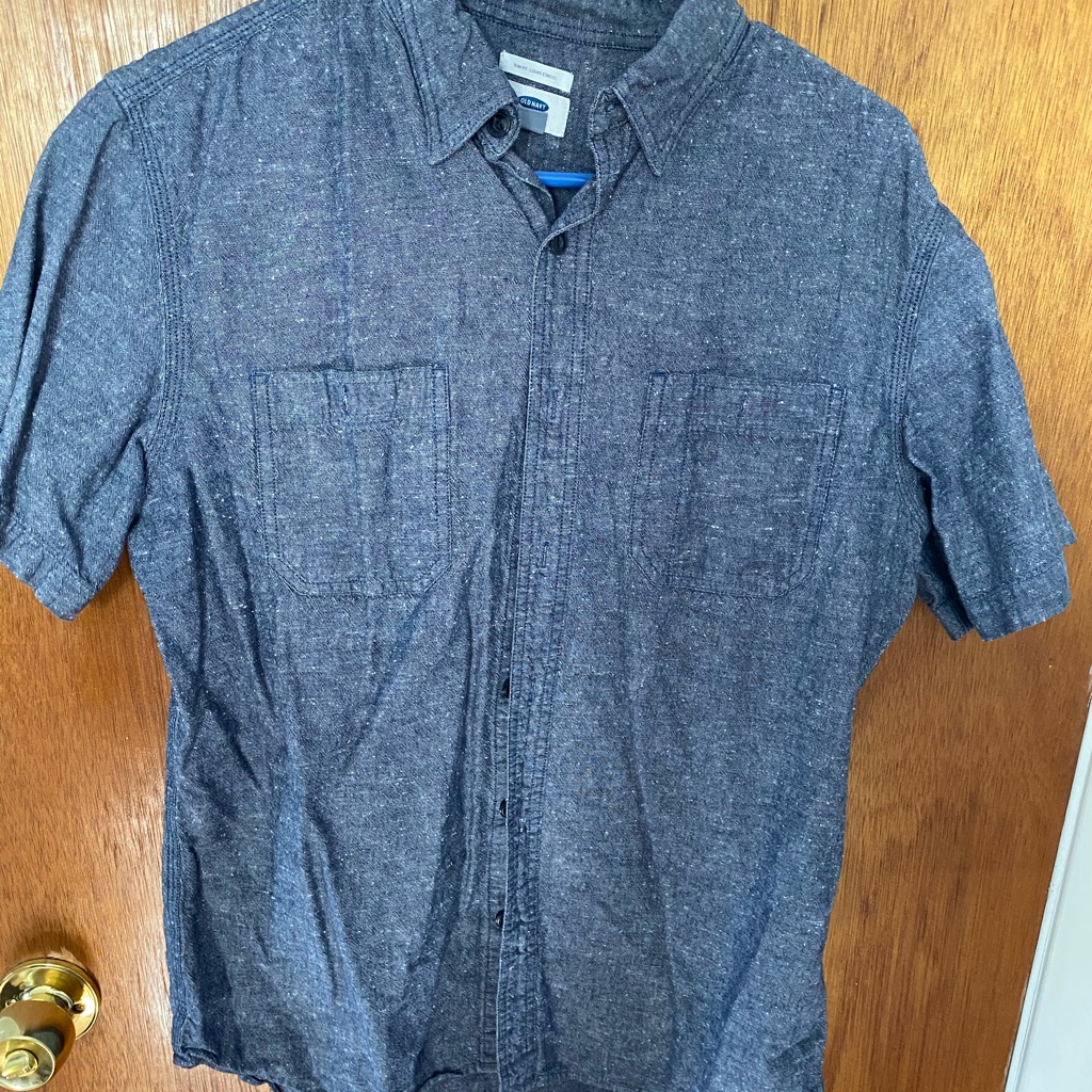 Blue/Gray Button Up